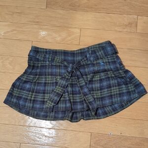 Vintage A&F Pleated Plaid Miniskirt